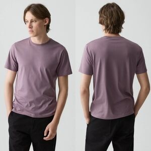Theory Precise Tee Shirt in Cotton Jersey, Purple Storm